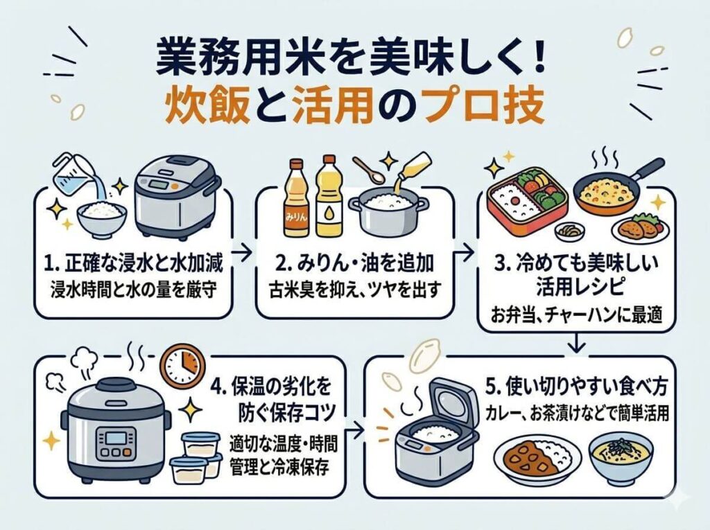 業務用米を劇的に美味しくする炊き方の裏技