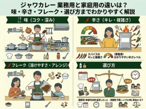 ジャワカレー業務用と家庭用の違いは？味・辛さ・フレーク・選び方までわかりやすく解説