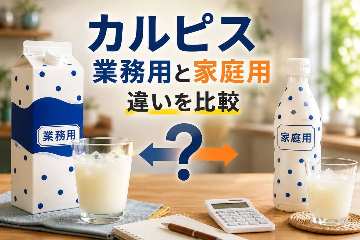 カルピス業務用と家庭用の違いを比較｜味・コスパ・後悔しない選び方まとめ