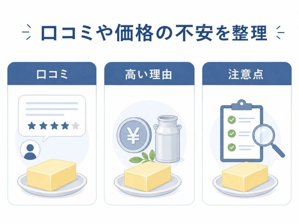 よつ葉バターはまずい？高い理由や口コミの不安を整理