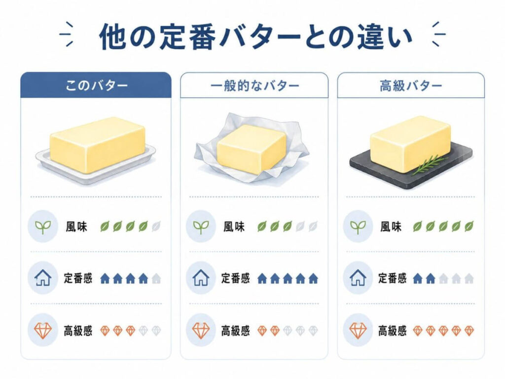 よつ葉バターと雪印・明治・カルピスバターの違い
