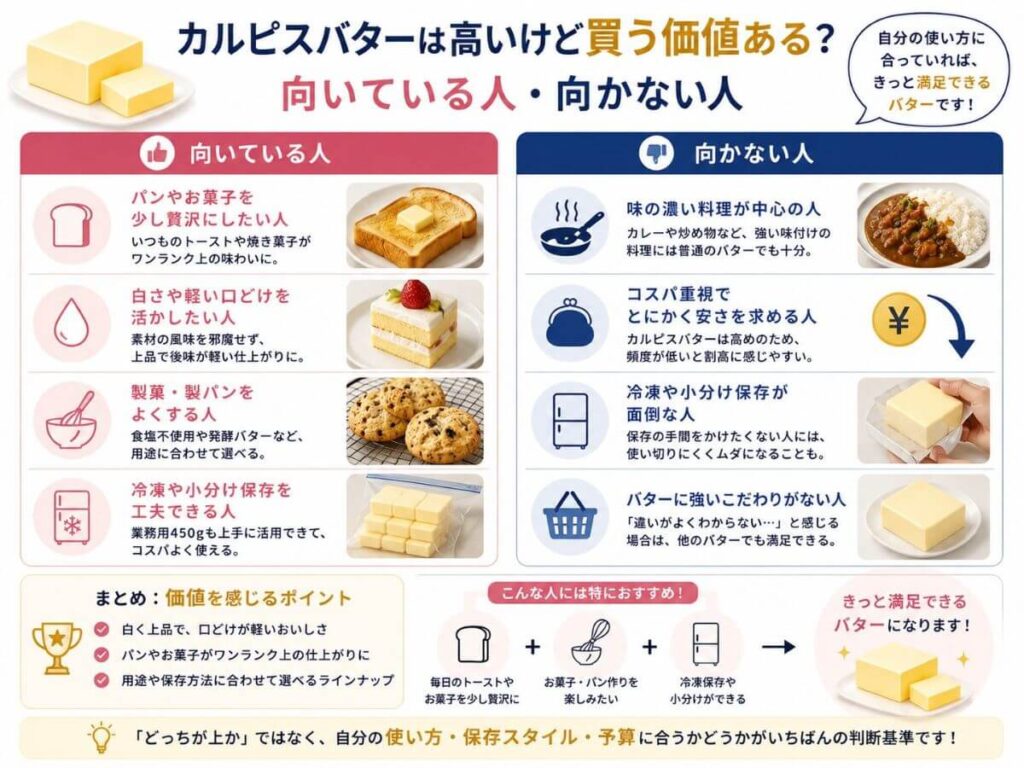 カルピスバターは高いけど買う価値ある?向いている人・向かない人