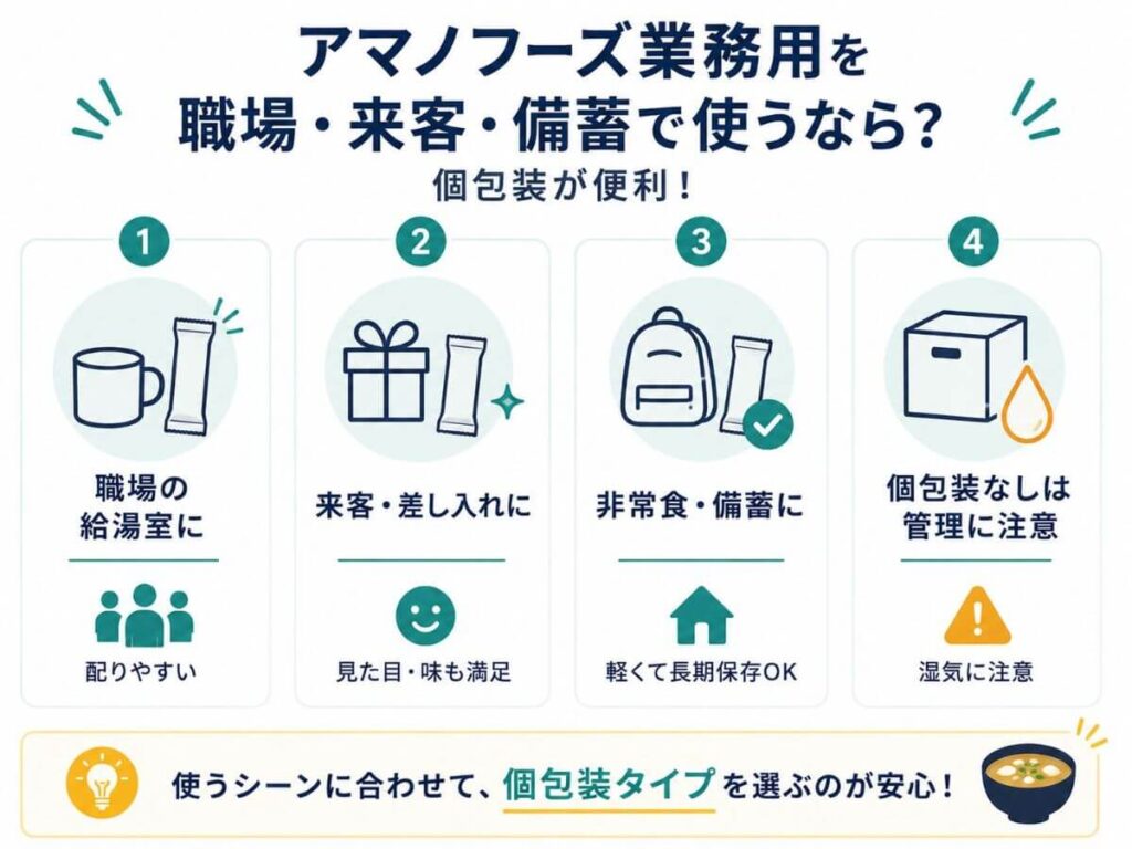 アマノフーズ業務用を家庭で使うなら？大容量を買う前の選び方