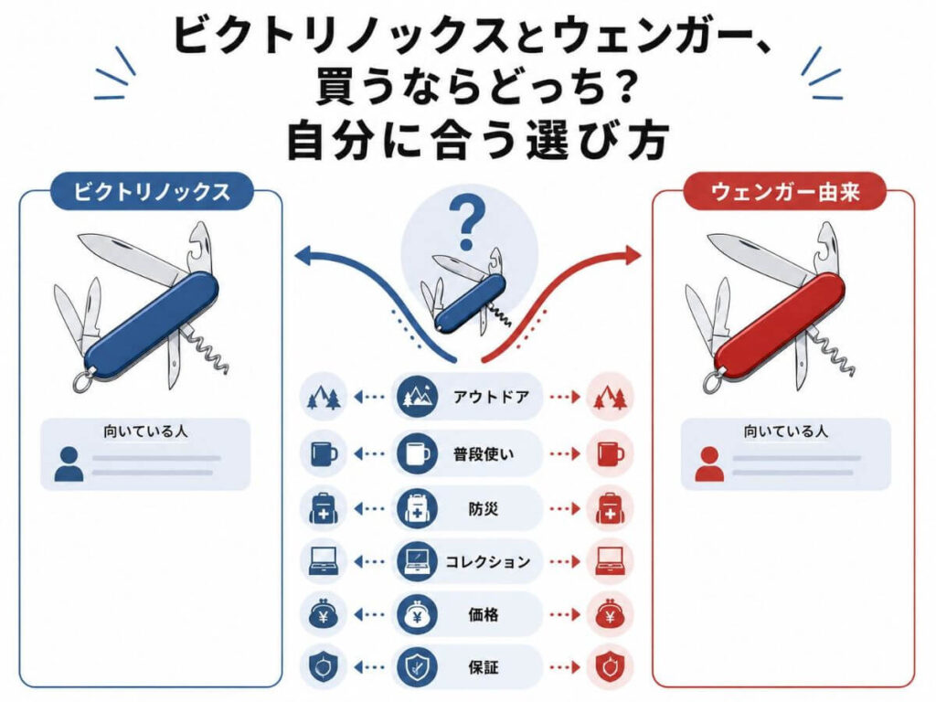 ビクトリノックスとウェンガー、買うならどっち？自分に合う選び方