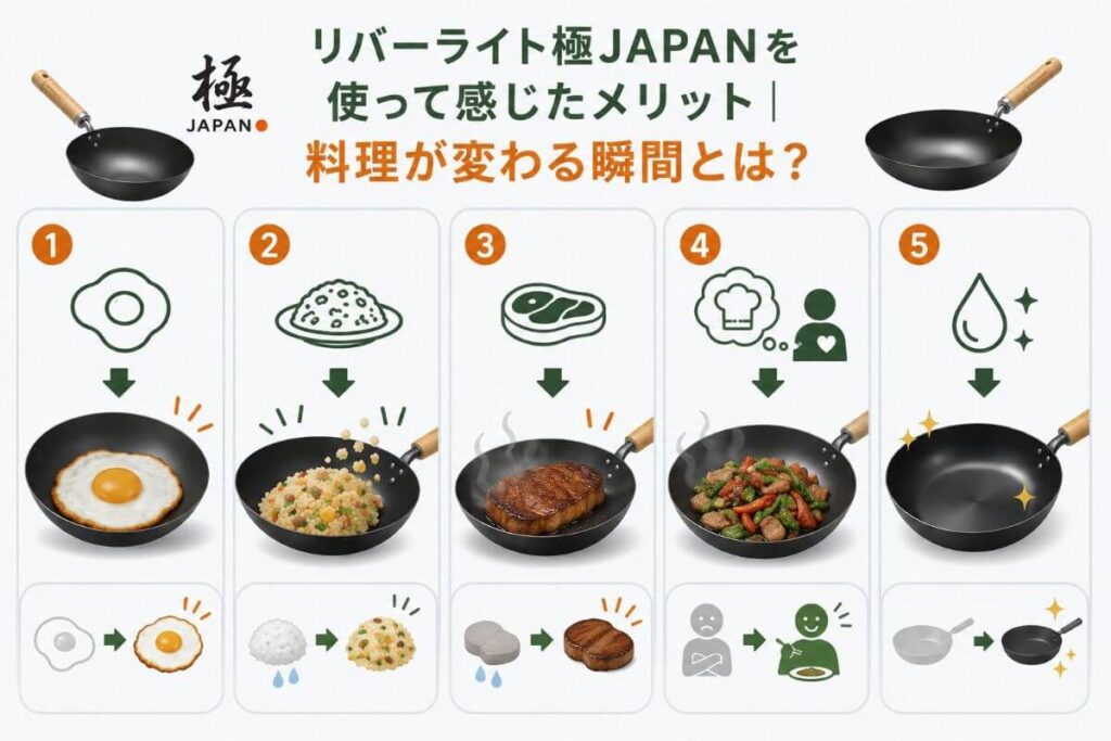 リバーライト極JAPANを使って感じたメリット｜料理が変わる瞬間とは？