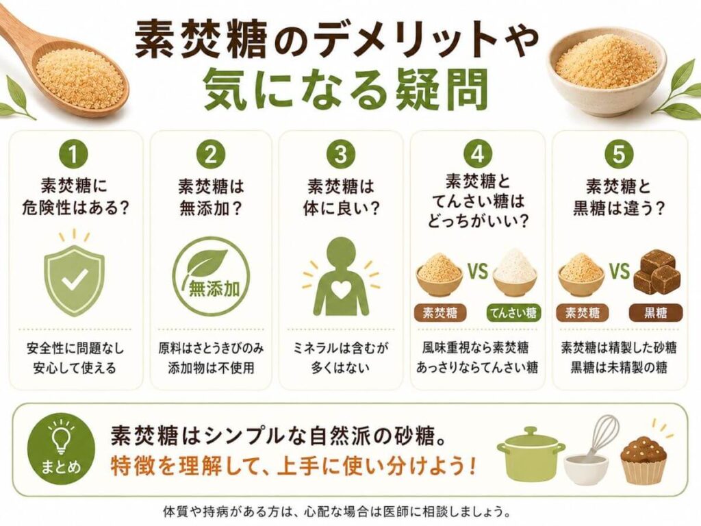 素焚糖のデメリットや気になる疑問