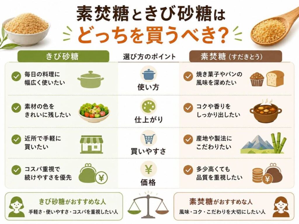 素焚糖ときび砂糖はどっちを買うべき？