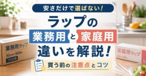 ラップの業務用と家庭用の違いを解説！安さだけで選ばない買う前の注意点とコツ