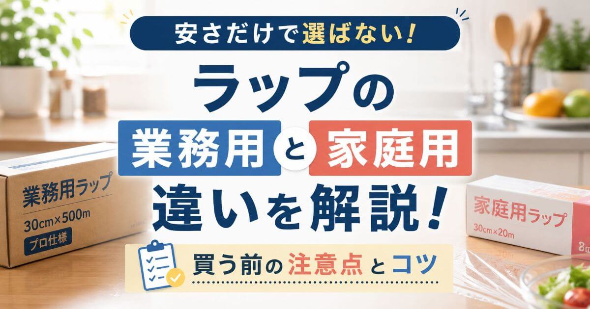 ラップの業務用と家庭用の違いを解説！安さだけで選ばない買う前の注意点とコツ