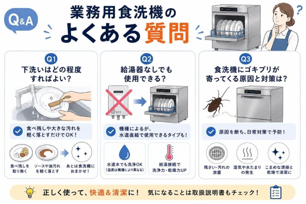業務用食洗機のよくある質問