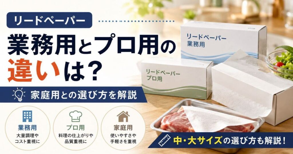 リードペーパーの業務用とプロ用の違いは？家庭用との選び方を解説