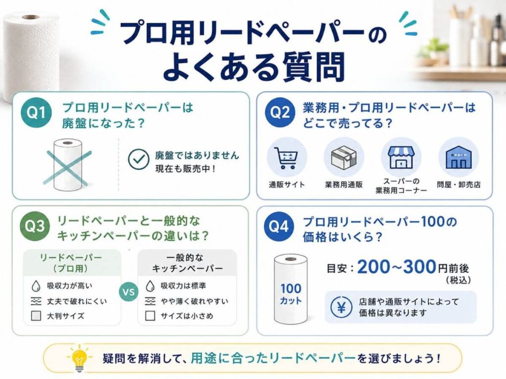 プロ用リードペーパーのよくある質問