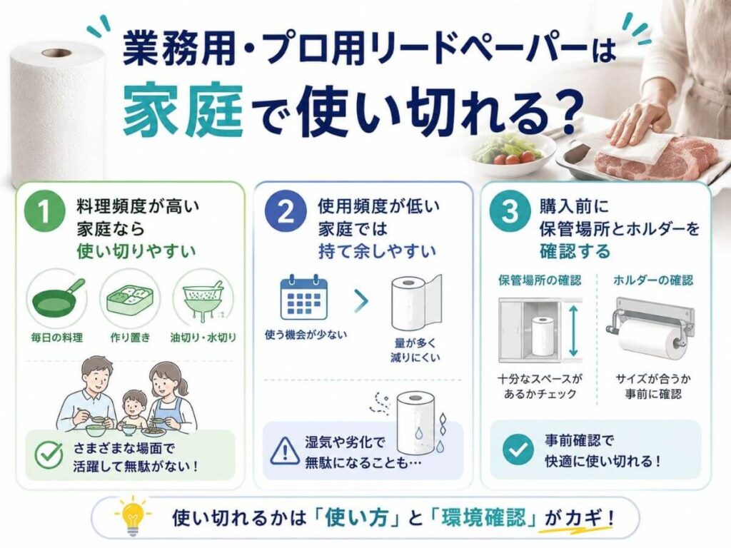 業務用・プロ用リードペーパーは家庭で使い切れる?
