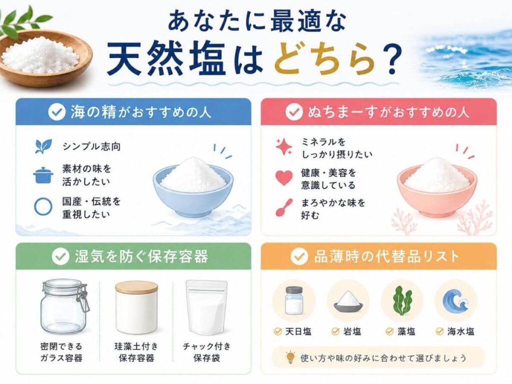 あなたに最適な天然塩はどちら?