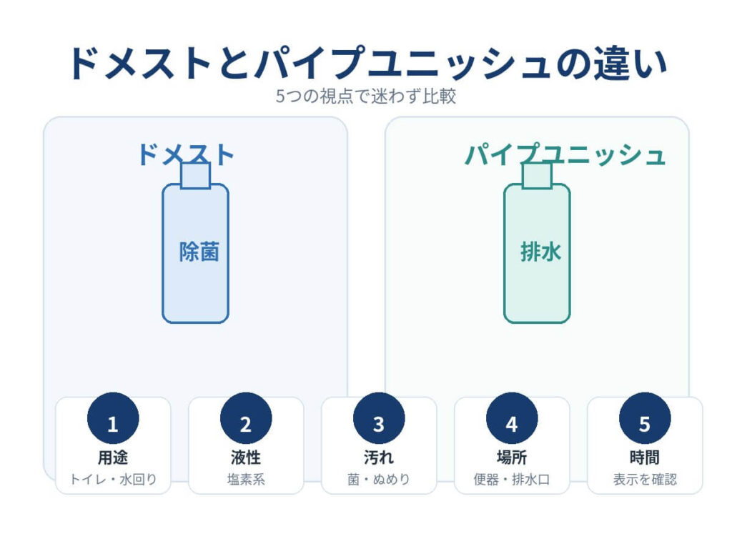 ドメストとパイプユニッシュの違いは？