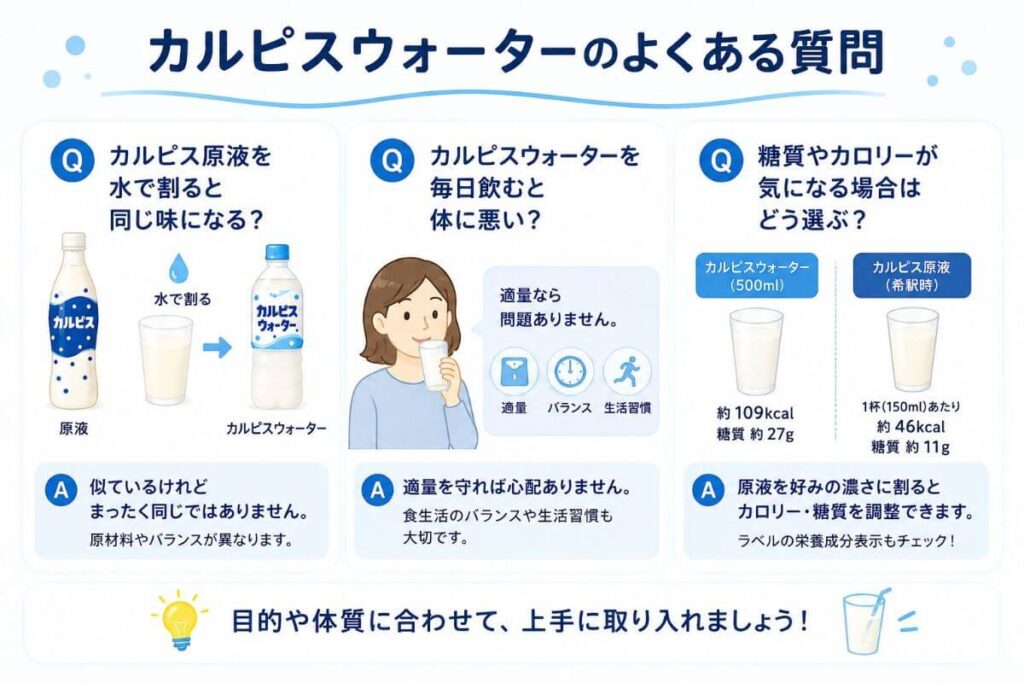 カルピスウォーターのよくある質問