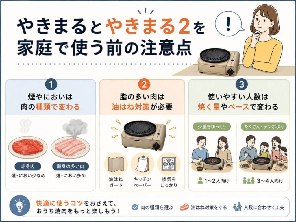 やきまるとやきまる2を家庭で使う前の注意点