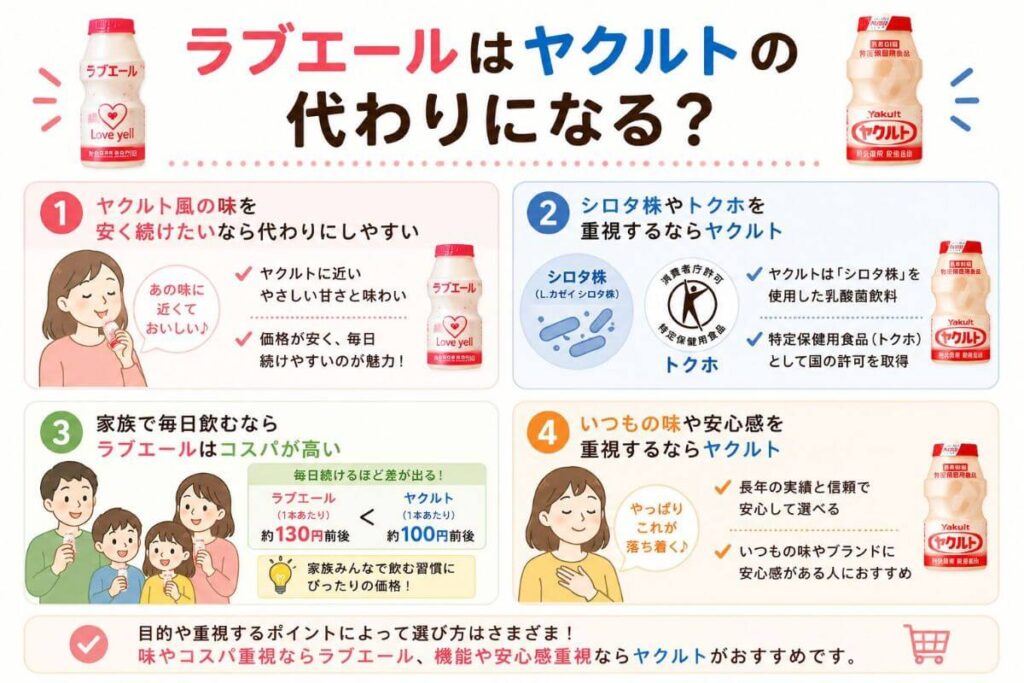 ラブエールはヤクルトの代わりになる？