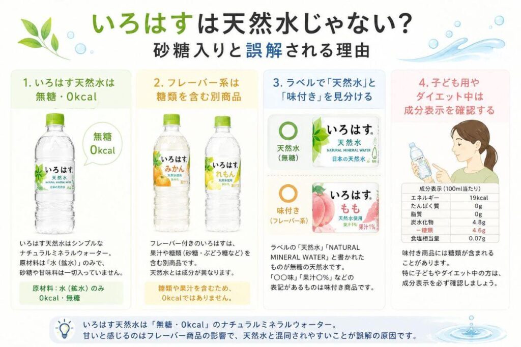 いろはすは天然水じゃない？砂糖入りと誤解される理由
