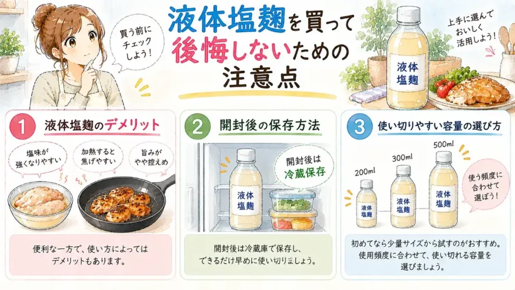 液体塩麹を買って後悔しないための注意点