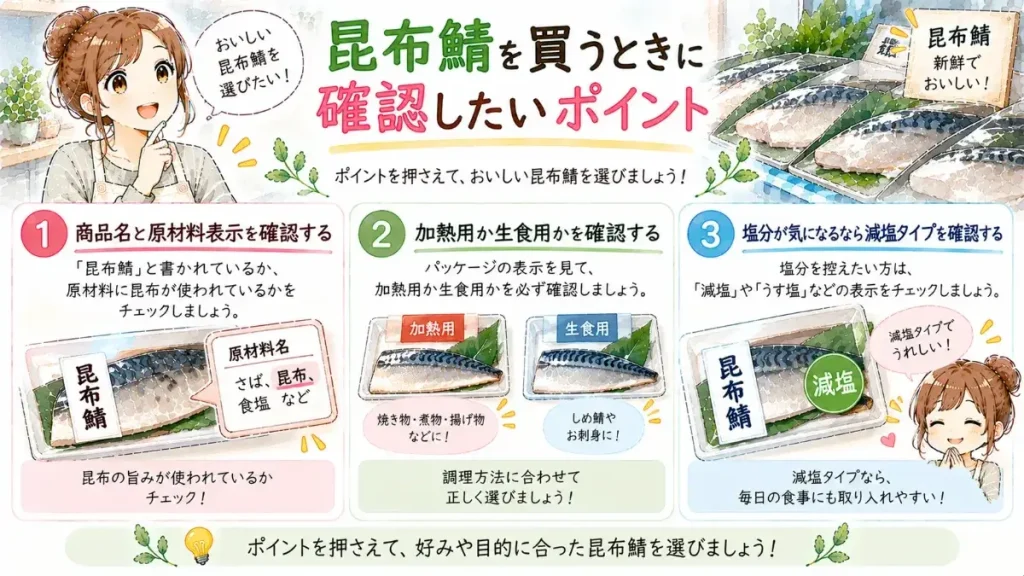 昆布鯖を買うときに確認したいポイント