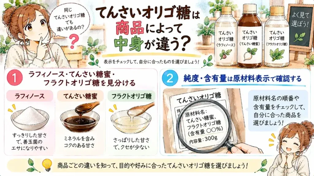 てんさいオリゴ糖は商品によって中身が違う?