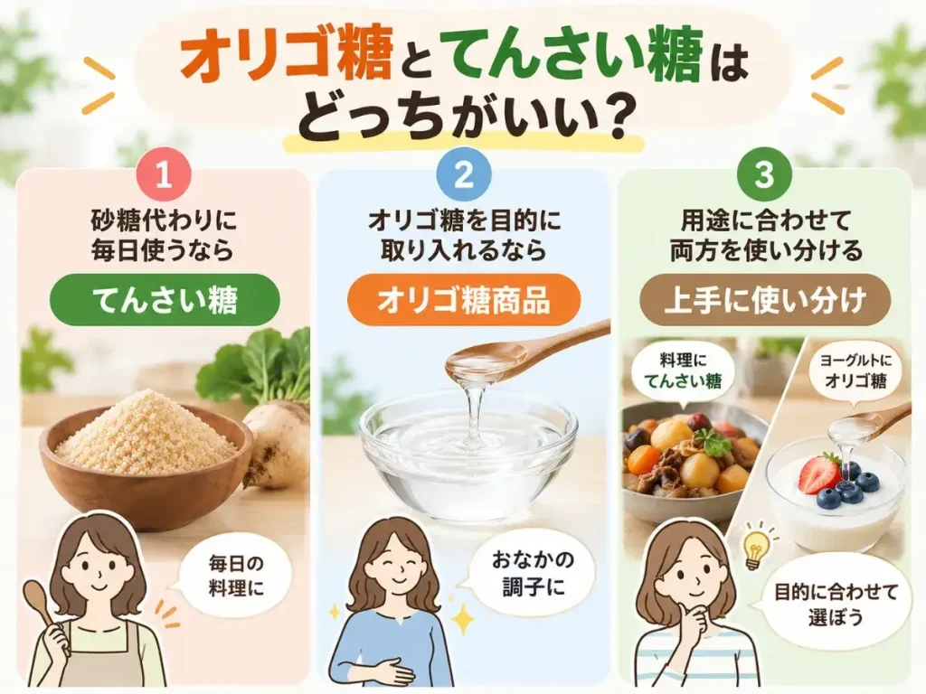 オリゴ糖とてんさい糖はどっちがいい？