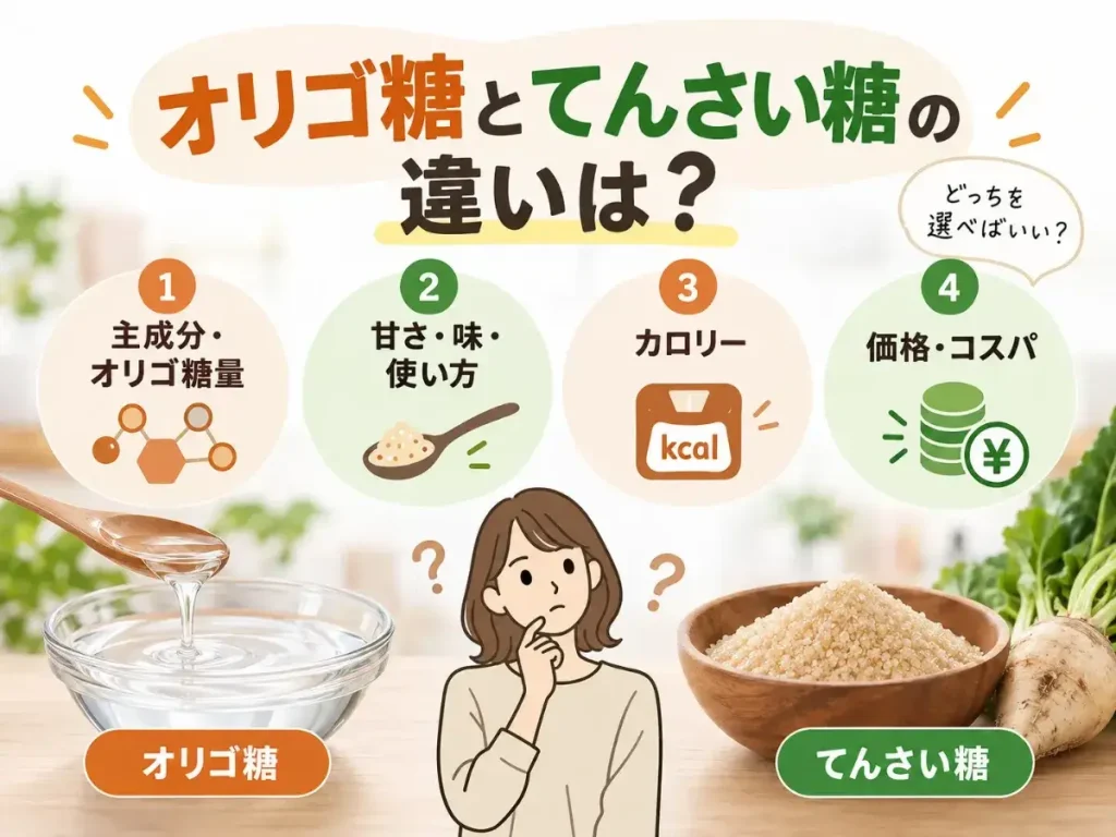 オリゴ糖とてんさい糖の違いは？