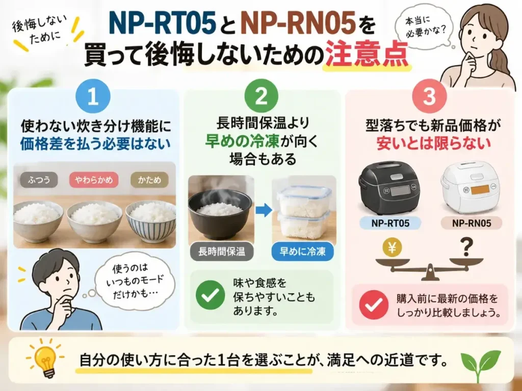 NP-RT05とNP-RN05を買って後悔しないための注意点