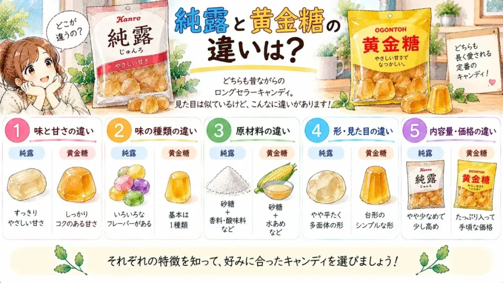 純露と黄金糖の違いは？