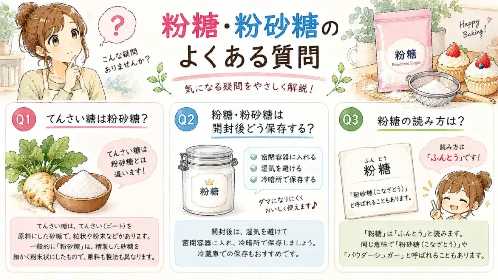 粉糖・粉砂糖のよくある質問