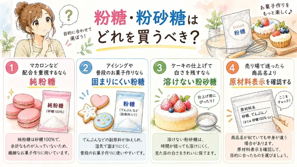 粉糖・粉砂糖はどれを買うべき？