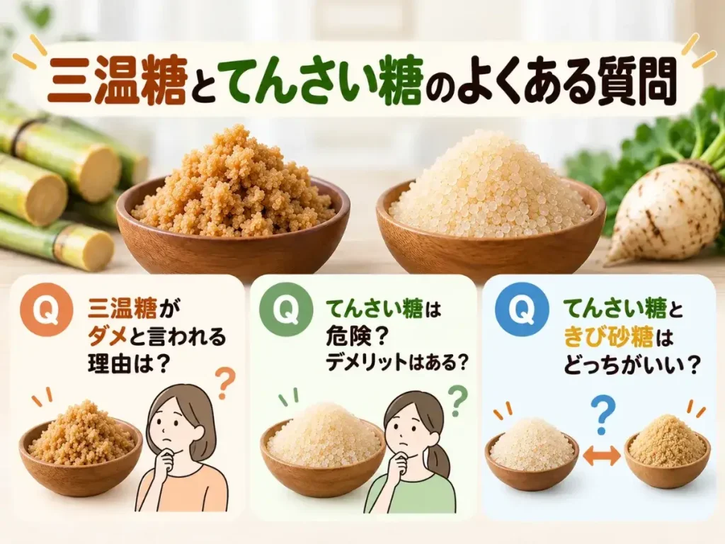 三温糖とてんさい糖のよくある質問
