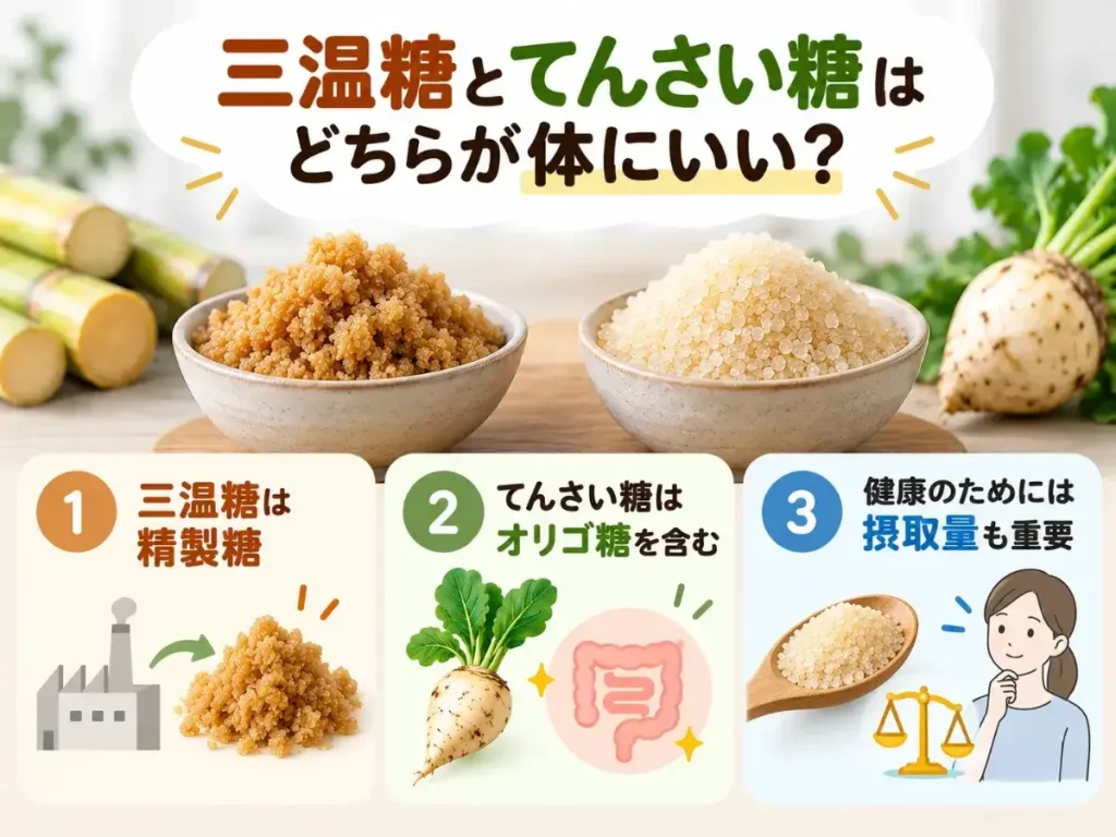 三温糖とてんさい糖はどちらが体にいい？
