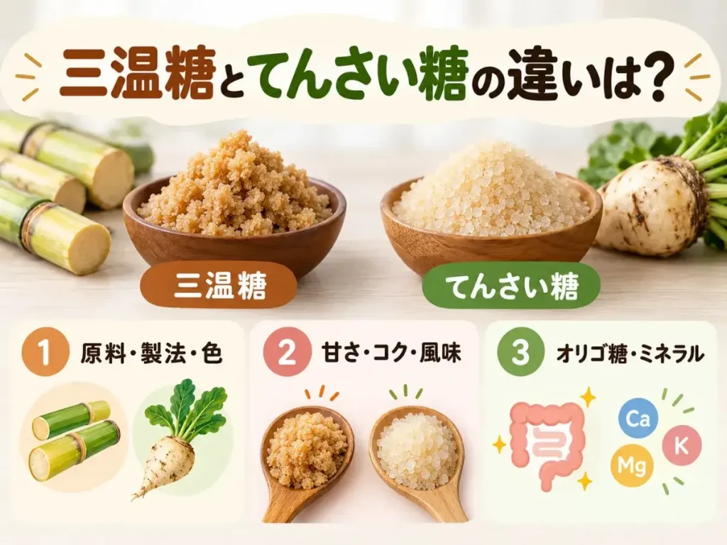 三温糖とてんさい糖の違いは？