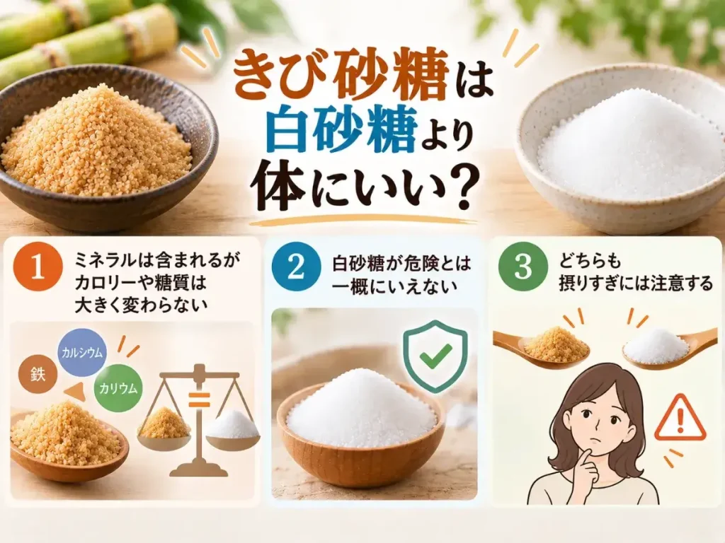 きび砂糖は白砂糖より体にいい？
