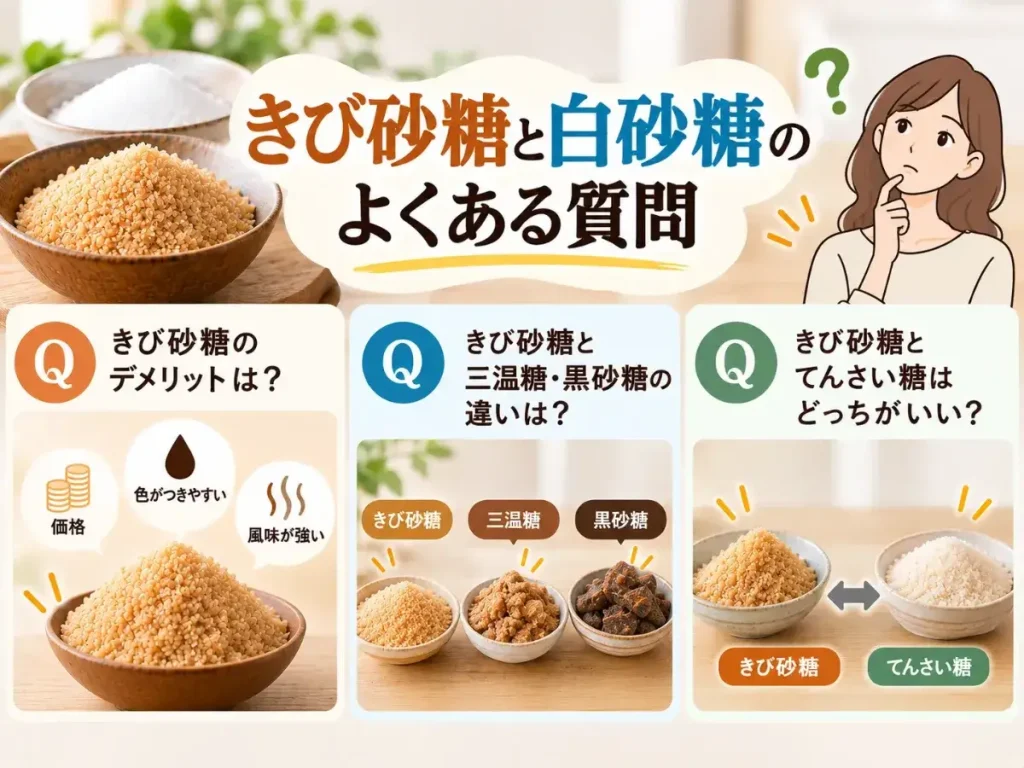 きび砂糖と白砂糖のよくある質問