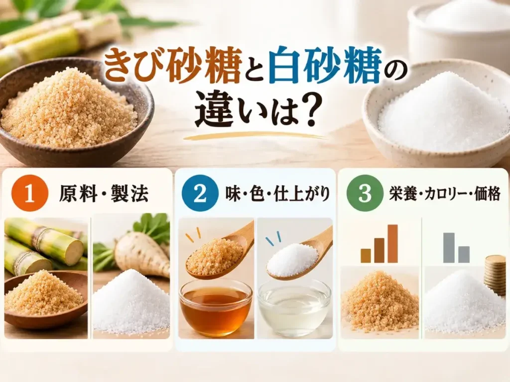 きび砂糖と白砂糖の違いは？
